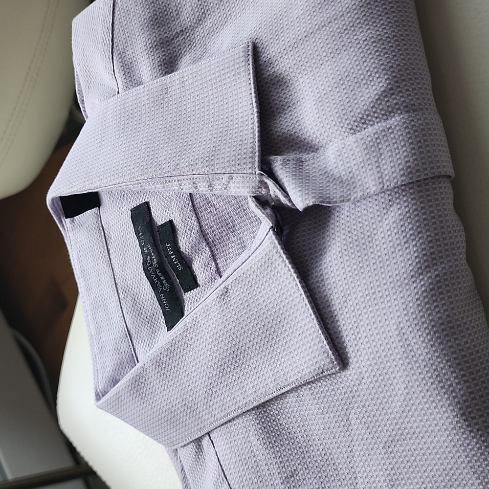 Men John Varvatos USA Slim Fit Size Large Purple Shirt